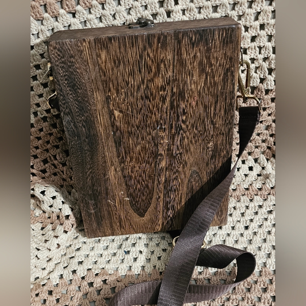Dark Wood Crossbody Artist Writters Bag - Picture 5 of 7